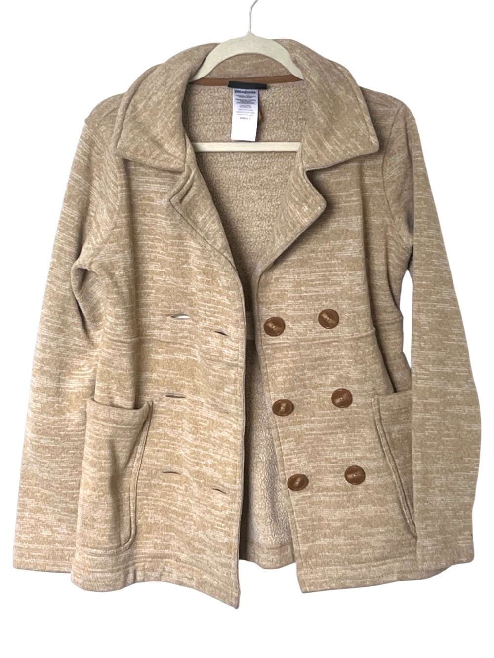Patagonia Better Sweater Peacoat Women’s Medium Oatmeal Heather Jacket 25860